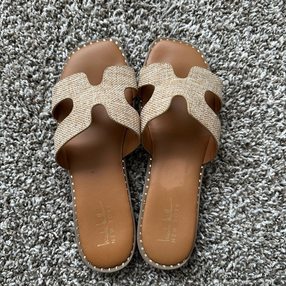 Michael Kors Tan and Cream Women's Sandals